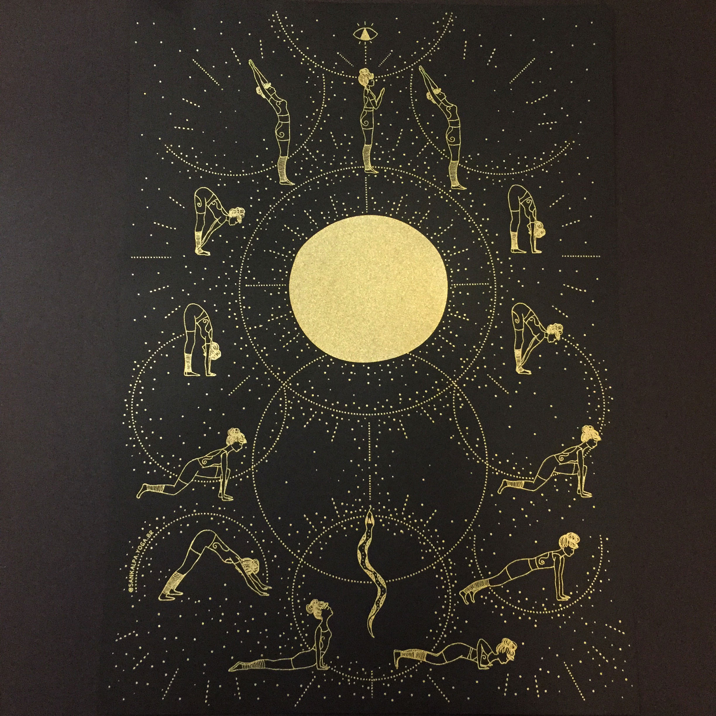 Poster Saudação ao Sol ☼ Surya Namaskar (últimas unidades) » Sankalpa Yoga