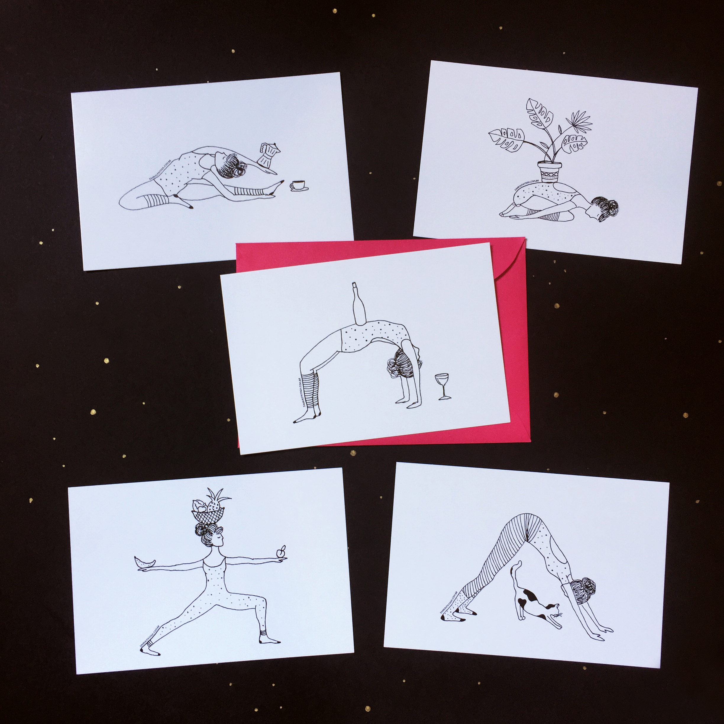 Cartão-Postal Yoga-feira